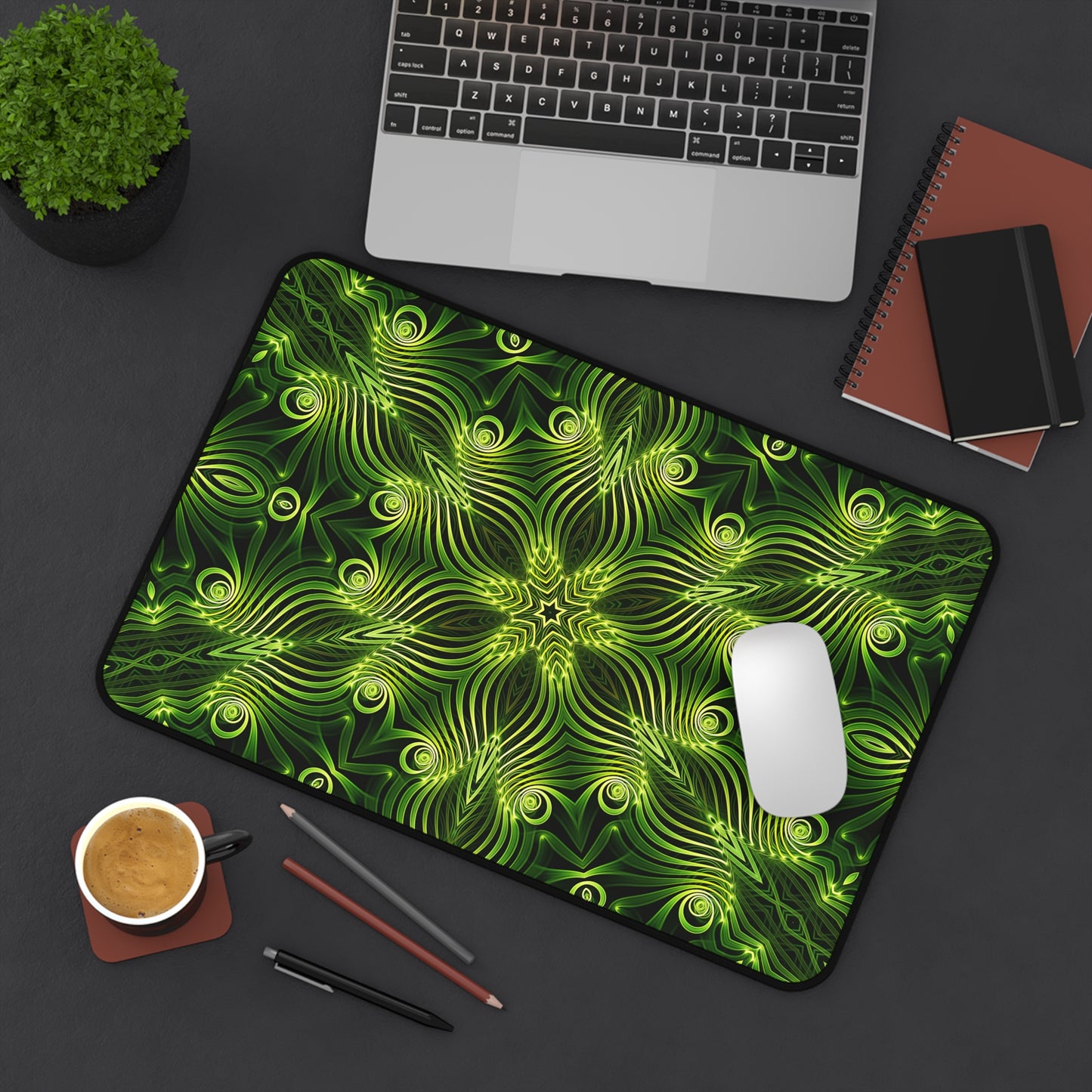 "Green Lattice" DESK MAT (12x18)(12x22)(15.5x31)