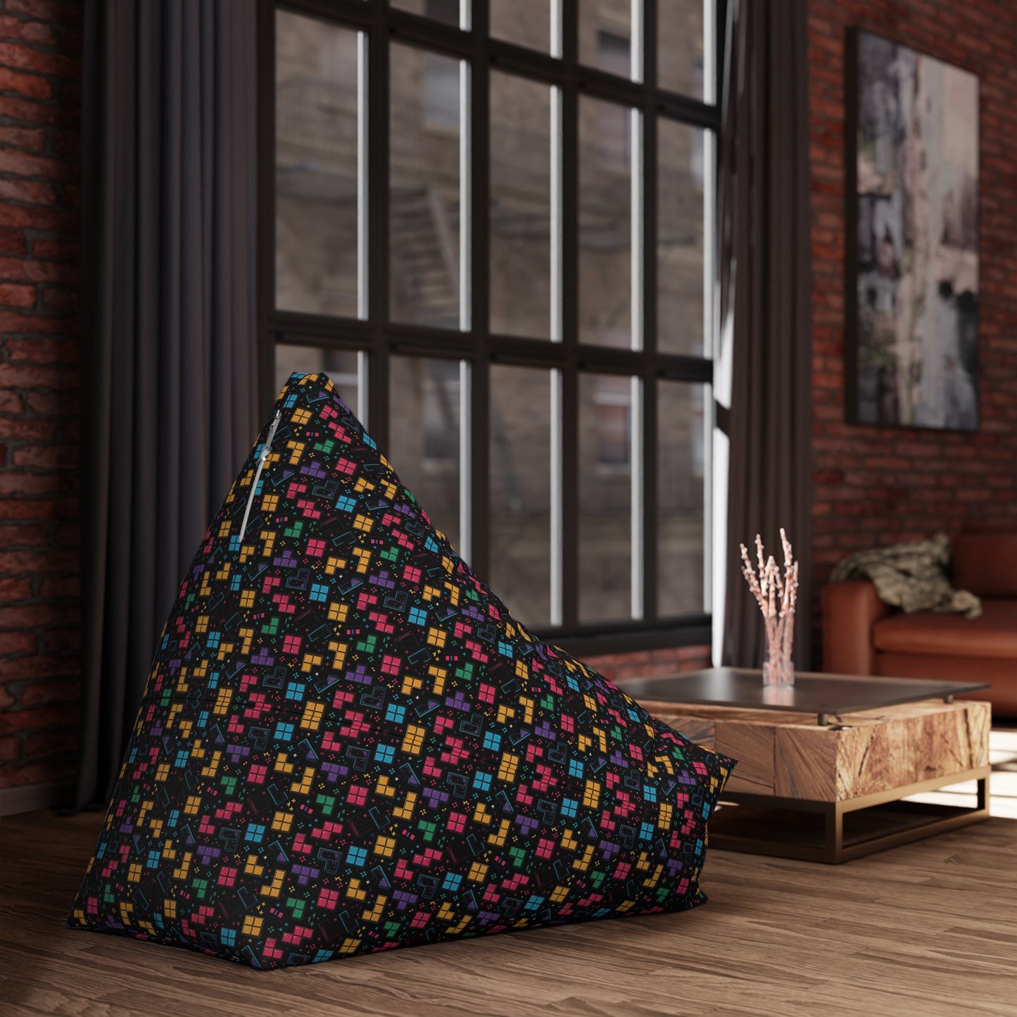 "Tetris Pattern" BEAN BAG CHAIR COVER