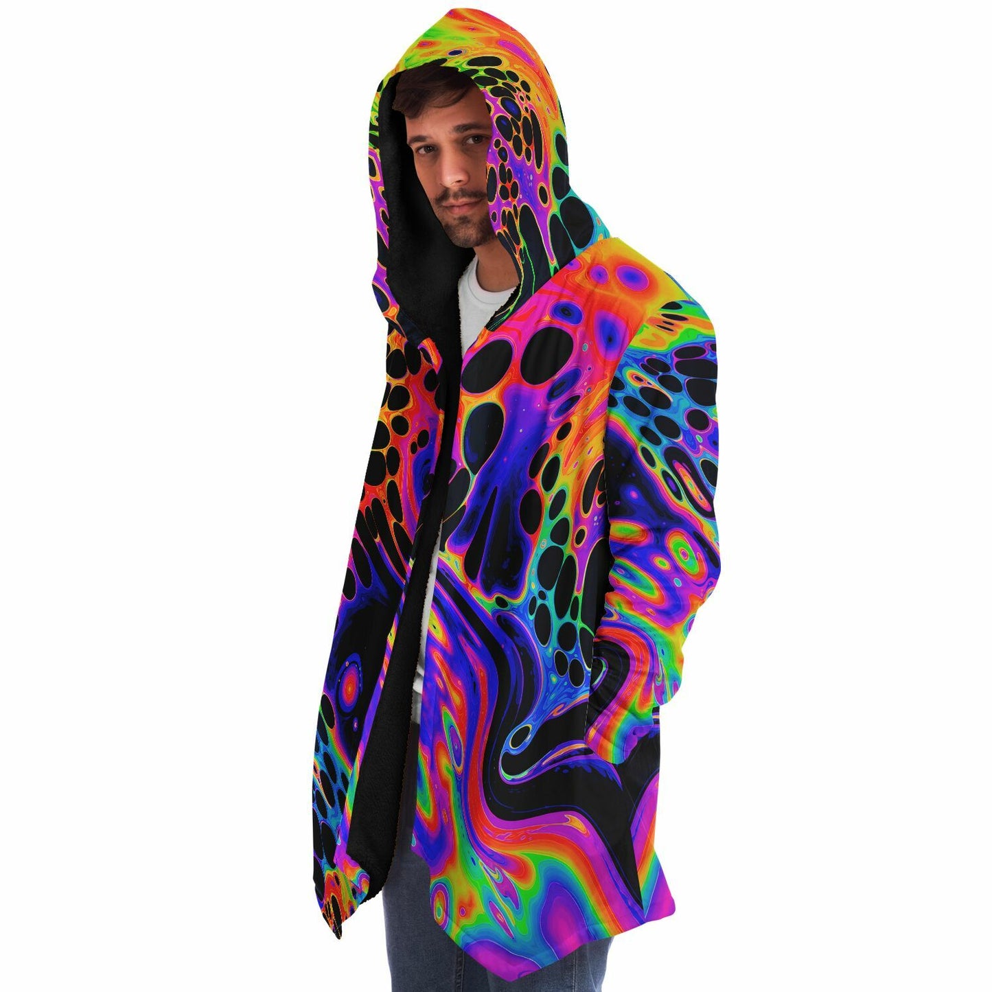 "Auroric Spill" HOODED CLOAK