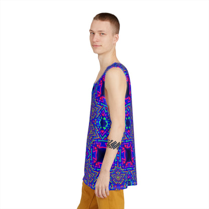 Product photo of the Aztecia Core men's tank top from above.