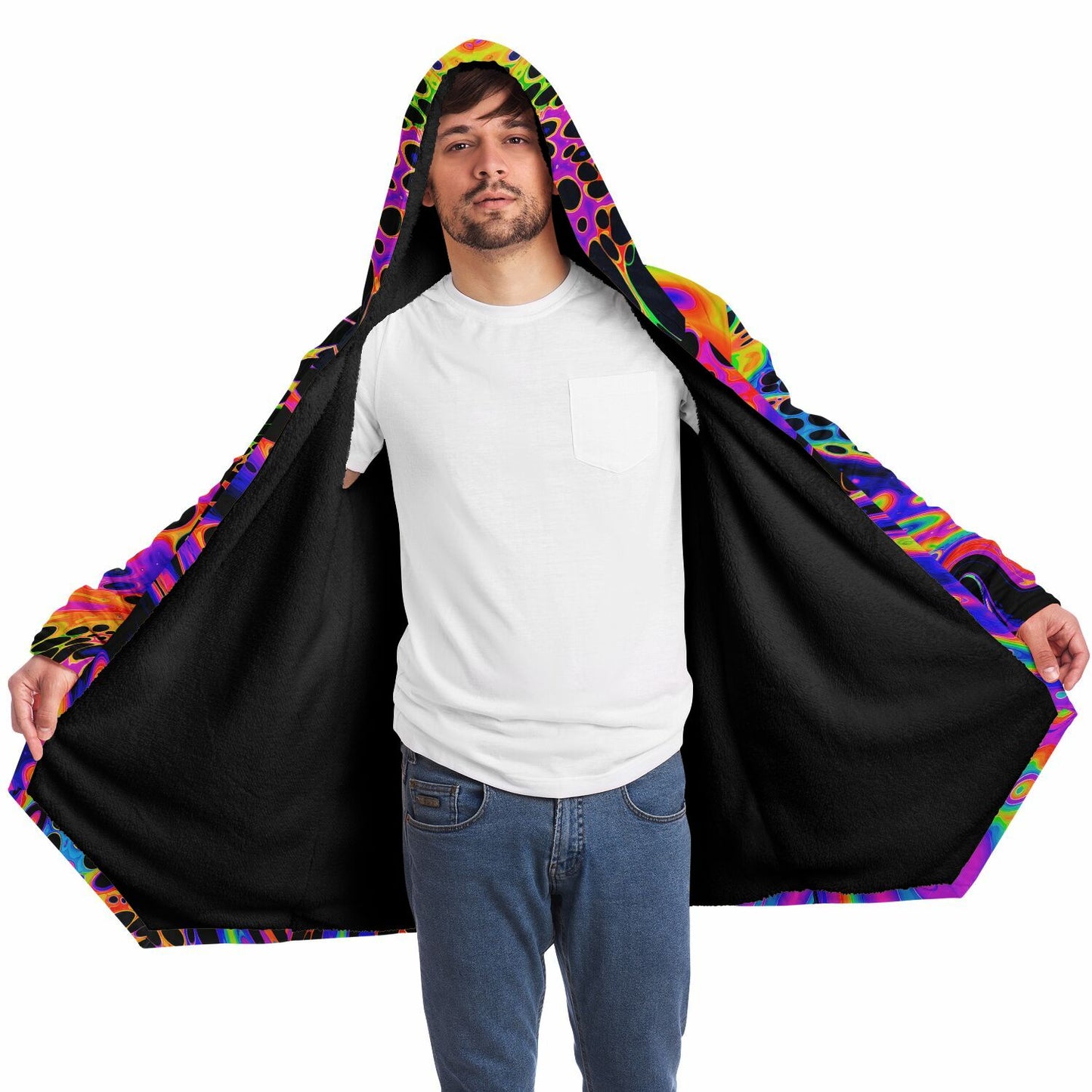 "Auroric Spill" HOODED CLOAK
