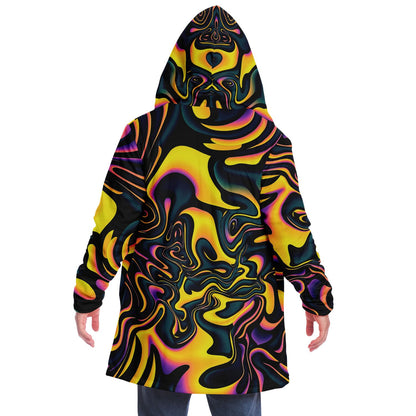 "Pink Plus Black Equals Yellow" HOODED CLOAK