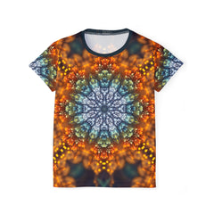 "Fractal Flower Mandala V2" (WOMEN'S) SPORT TEE