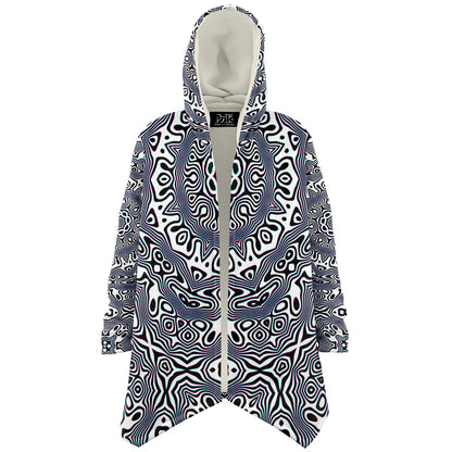 "Wild Cat Mandala (White)" HOODED CLOAK