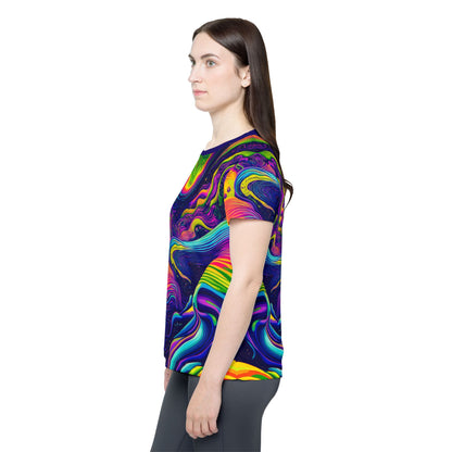 Flat lay of the Dimension 1111 sport tee showing the overall design.