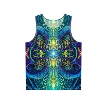 "Orchidious V2" men's tank top, primary product photo of the all-over print design.