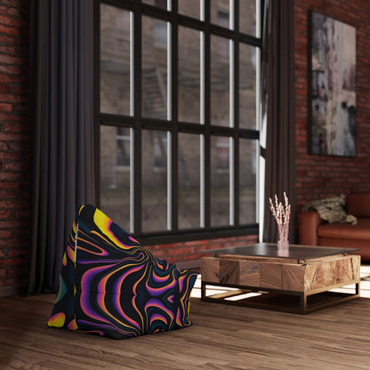 "Pink Plus Black Equals Yellow" BEAN BAG CHAIR COVER