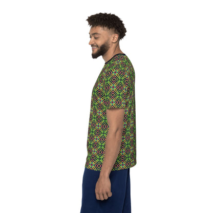 Men's sport tee in the LSDream design, worn by a model, back view.