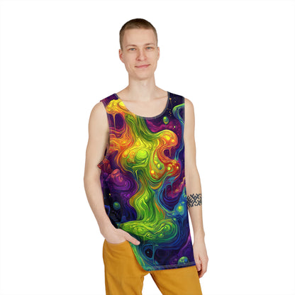 Back view of the I Love Lava Lamp men's tank top.