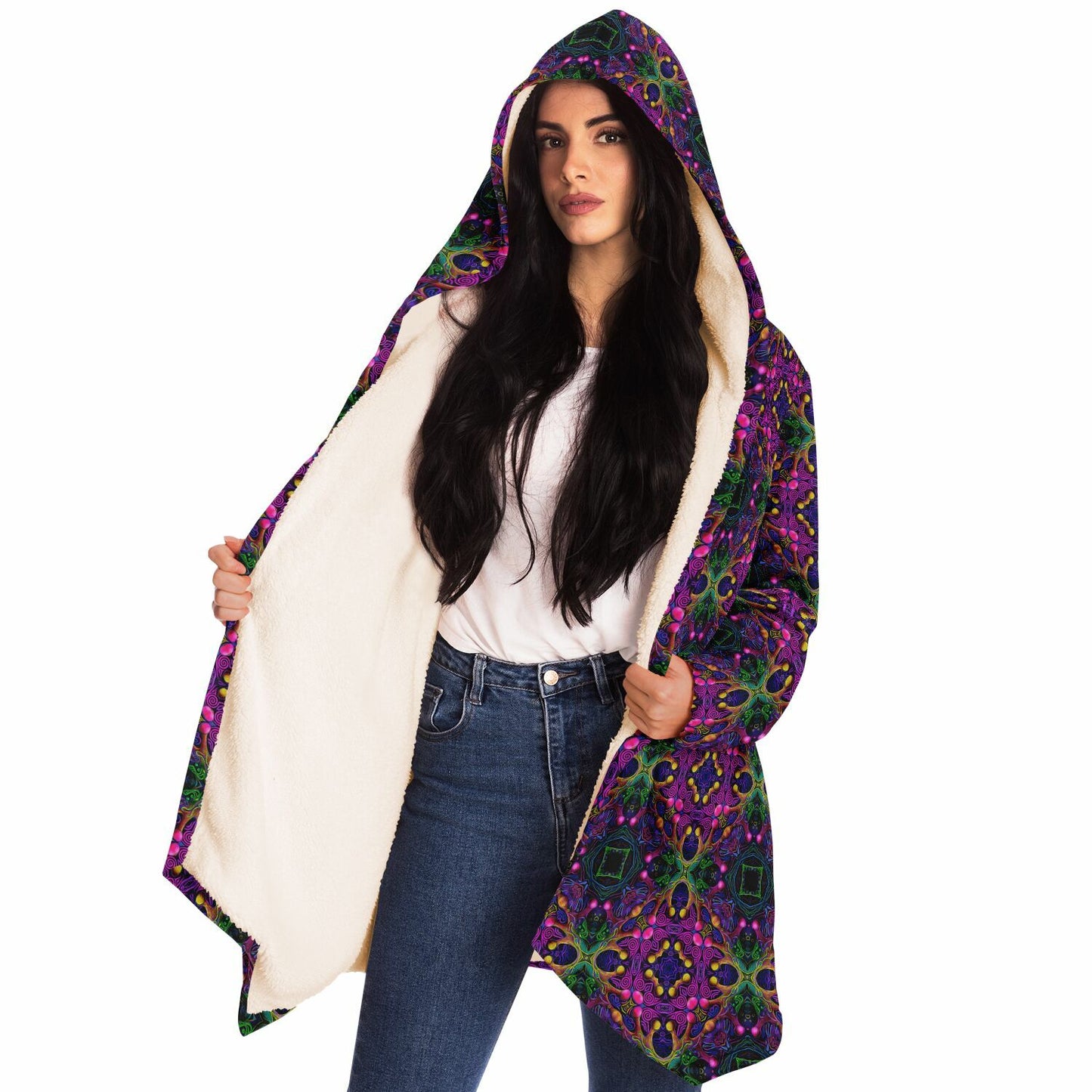 "Kiss Me Pattern" HOODED CLOAK