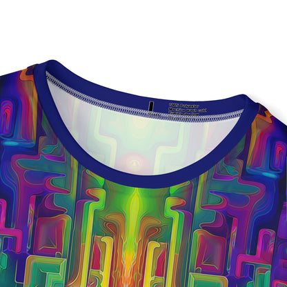 'Galaga' sport tee for men, angled view showing the fabric and fit.