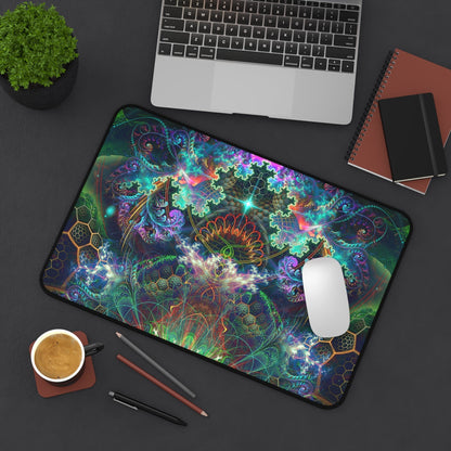 Close-up of the fractal branch detail on the To Tree or Not to Tree Top Section desk mat.