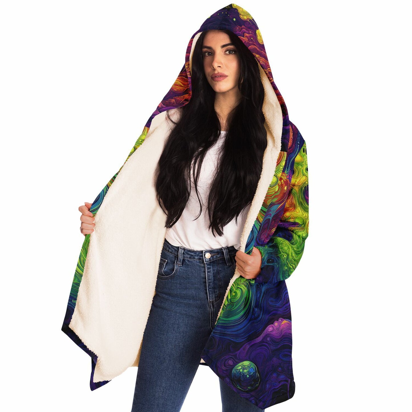 "I Love Lava Lamp" HOODED CLOAK