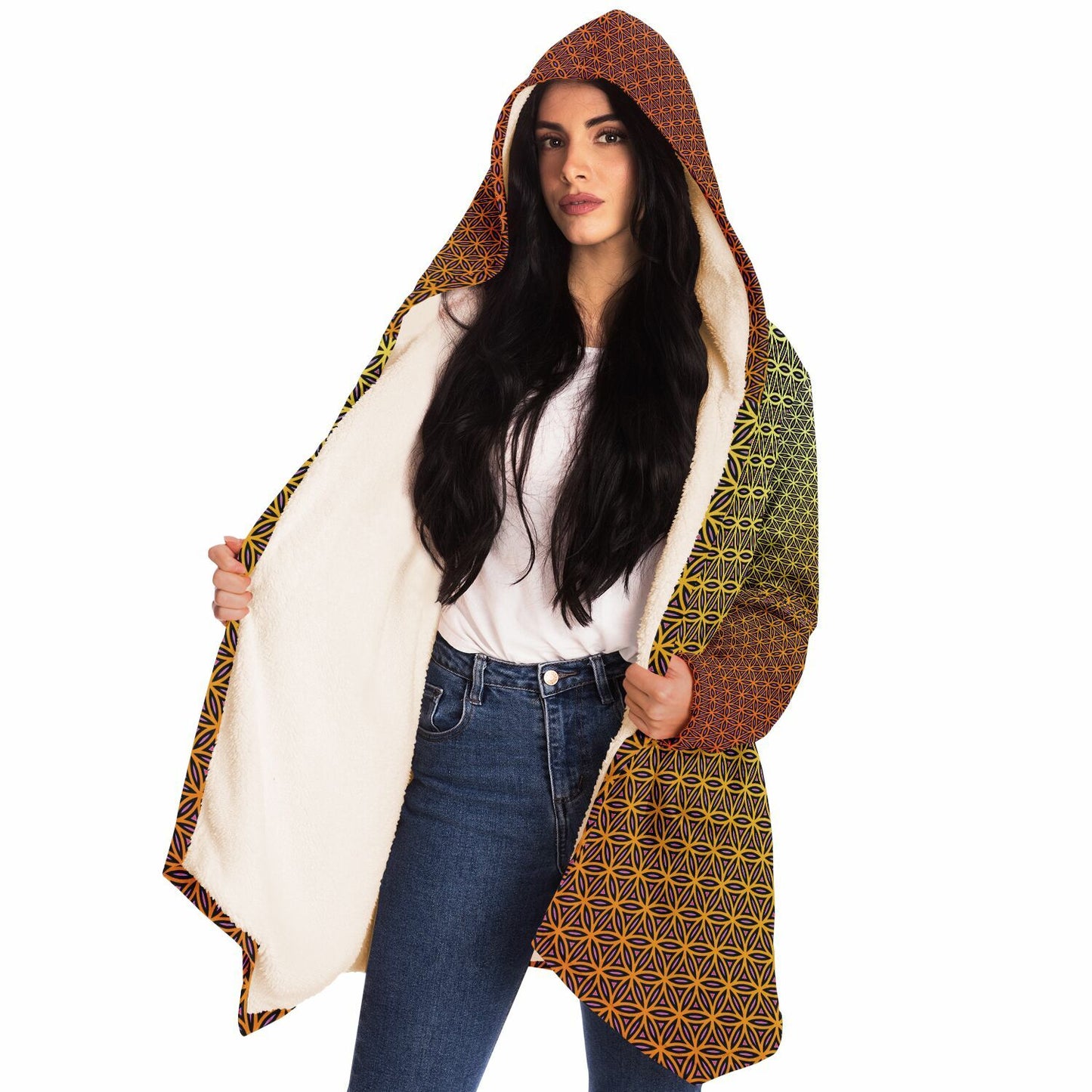 "Wook Flower" HOODED CLOAK