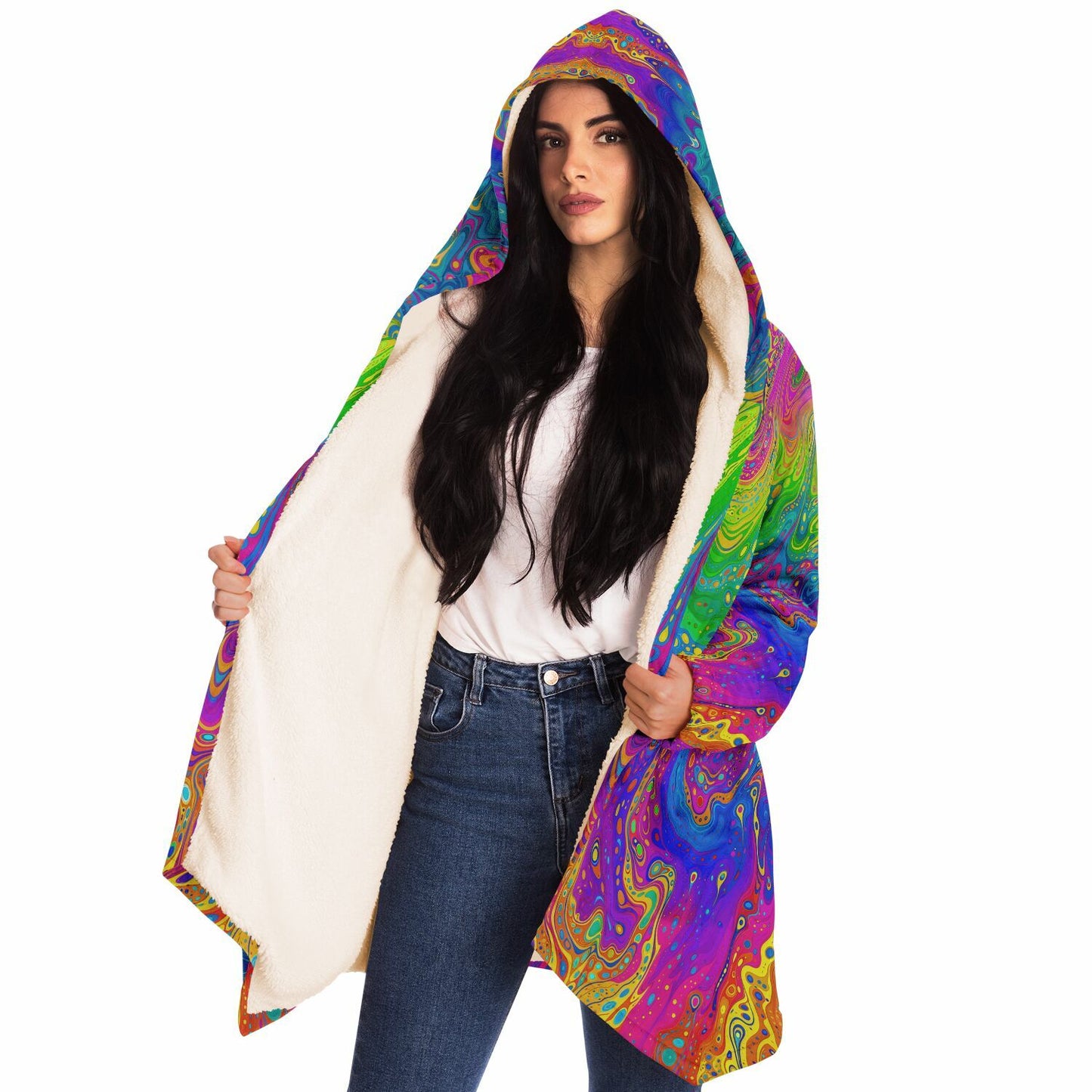 "UV Bleed" HOODED CLOAK