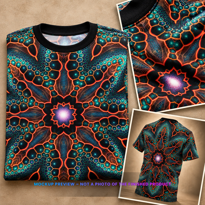 Multiverse unisex premium tee: mockup preview, not a photo of the finished product
