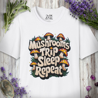 Mushrooms Trip Repeat T-SHIRT
