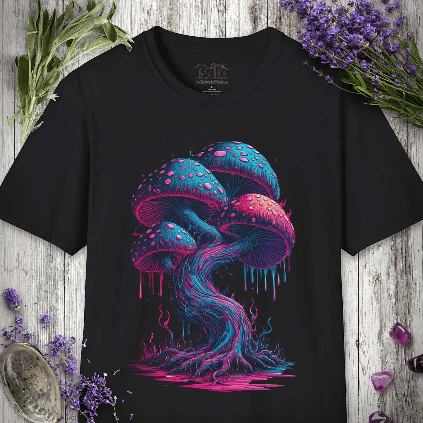 Neon Mushrooms T-SHIRT