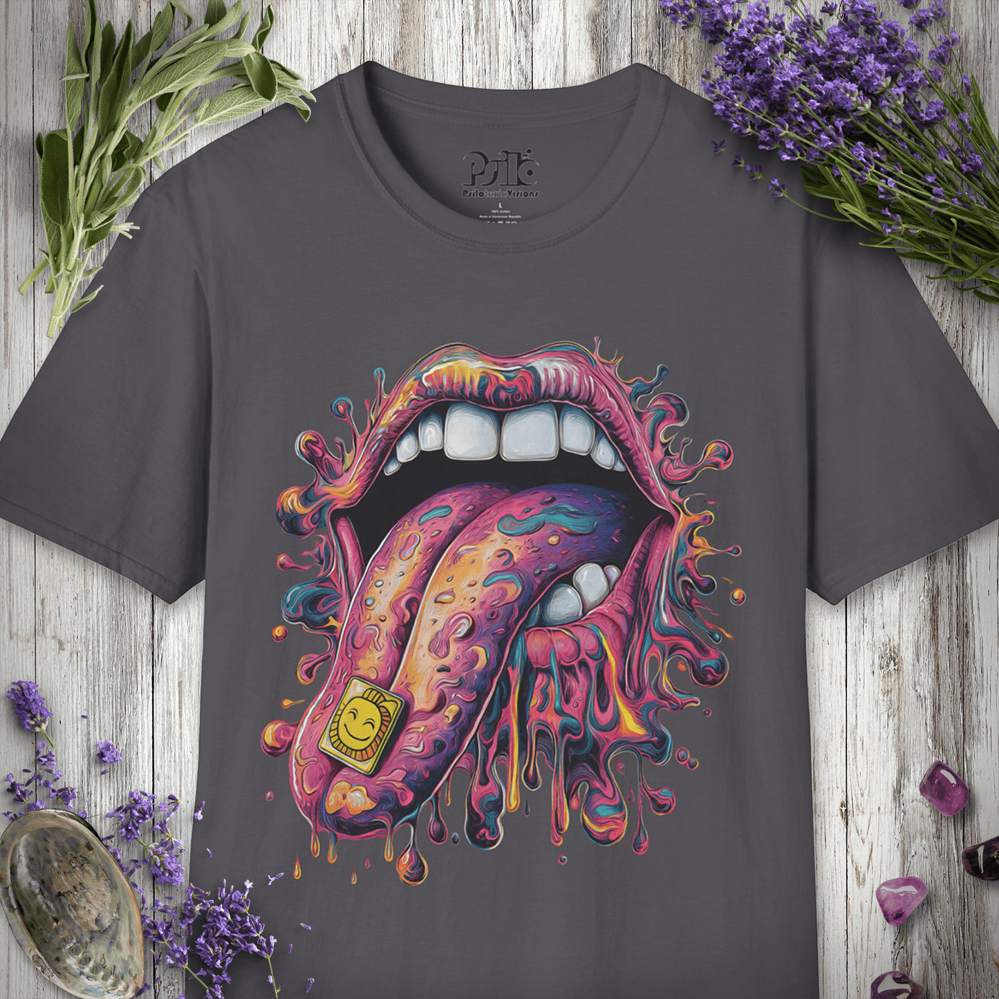 Retro Melting Acid Tongue T-Shirt