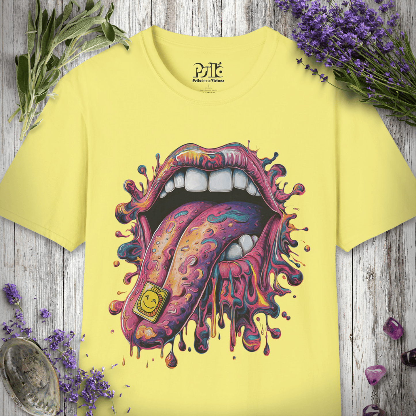 Retro Melting Acid Tongue T-Shirt