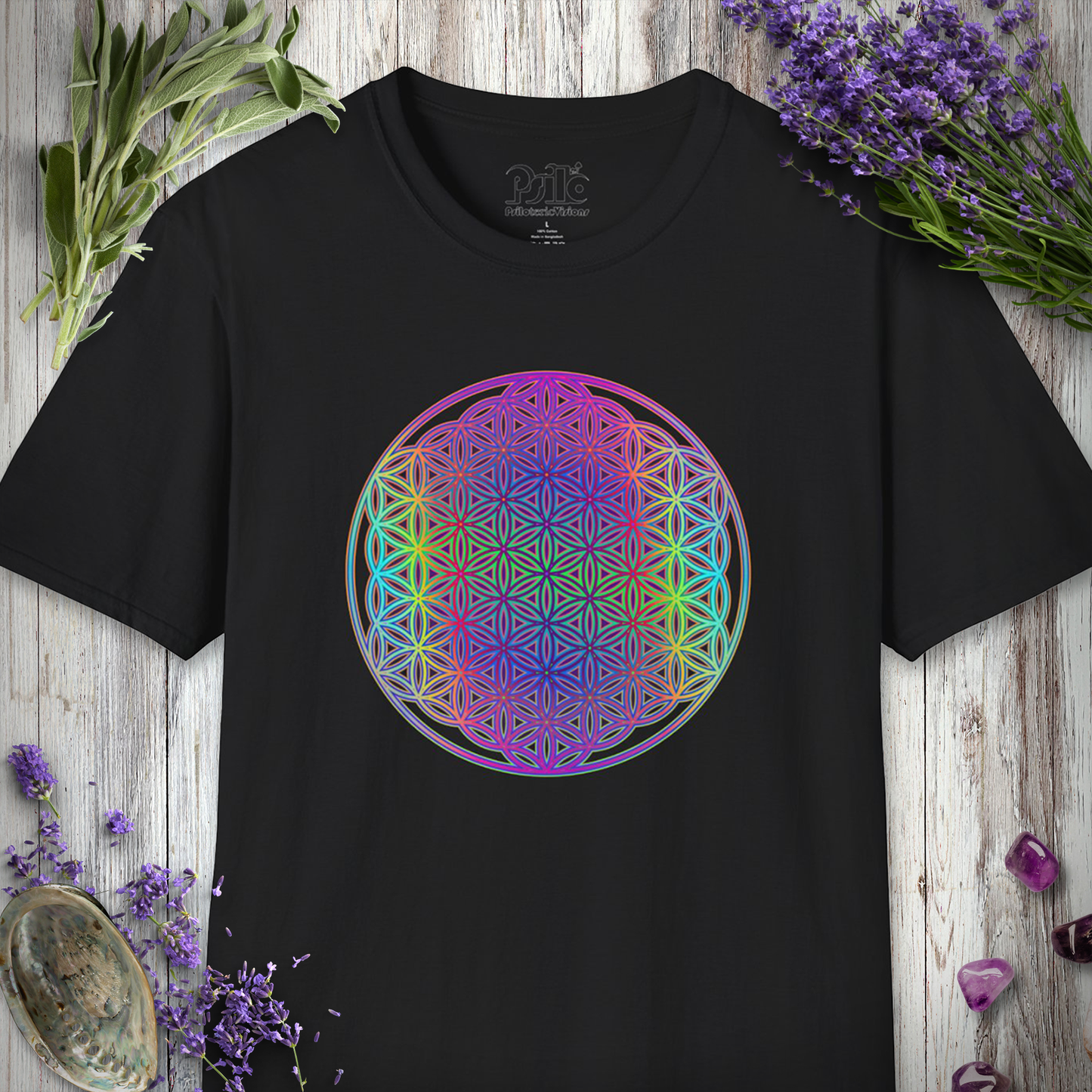 "Psy Flower of Life 48" T-SHIRT