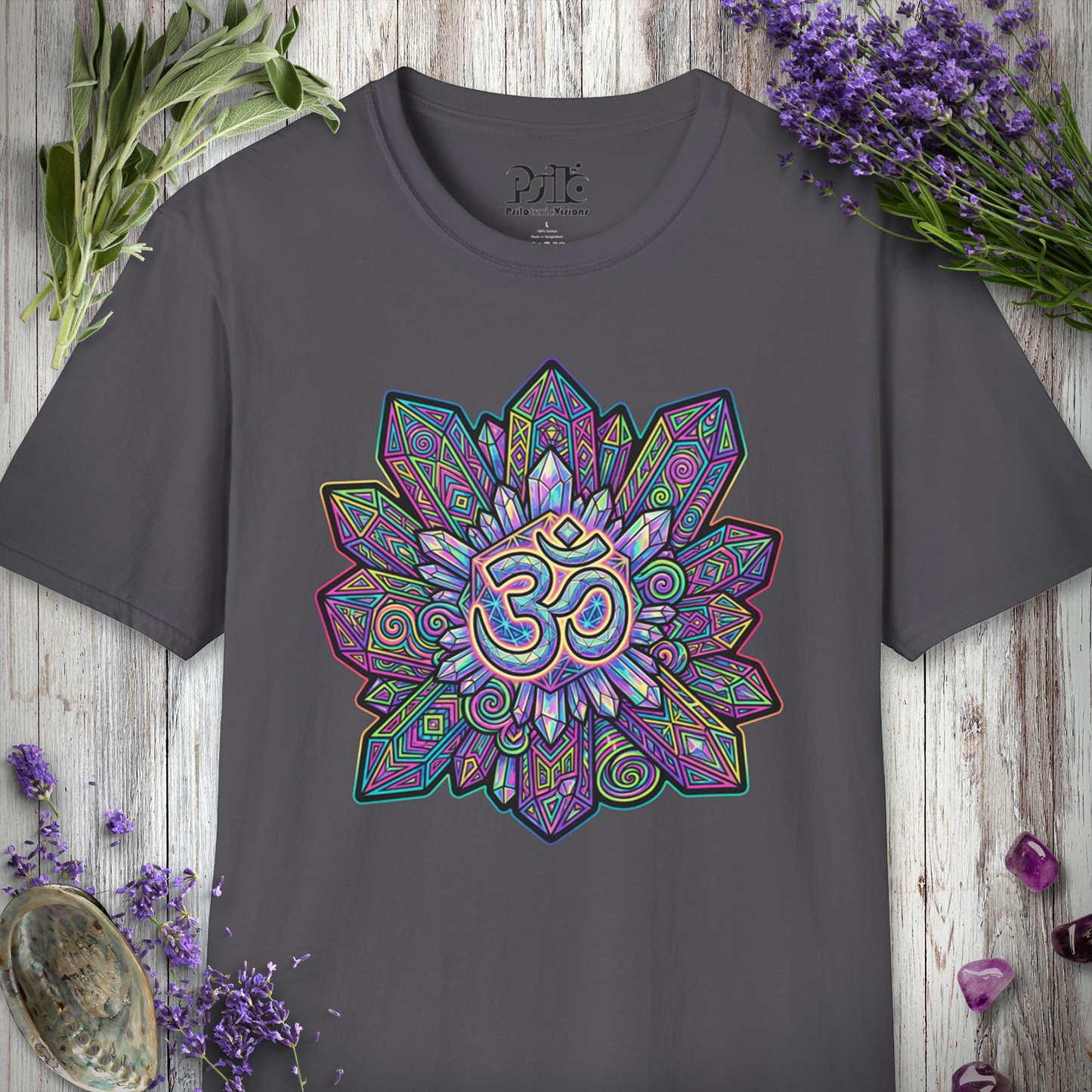 "Om Crystal Cluster" T-SHIRT