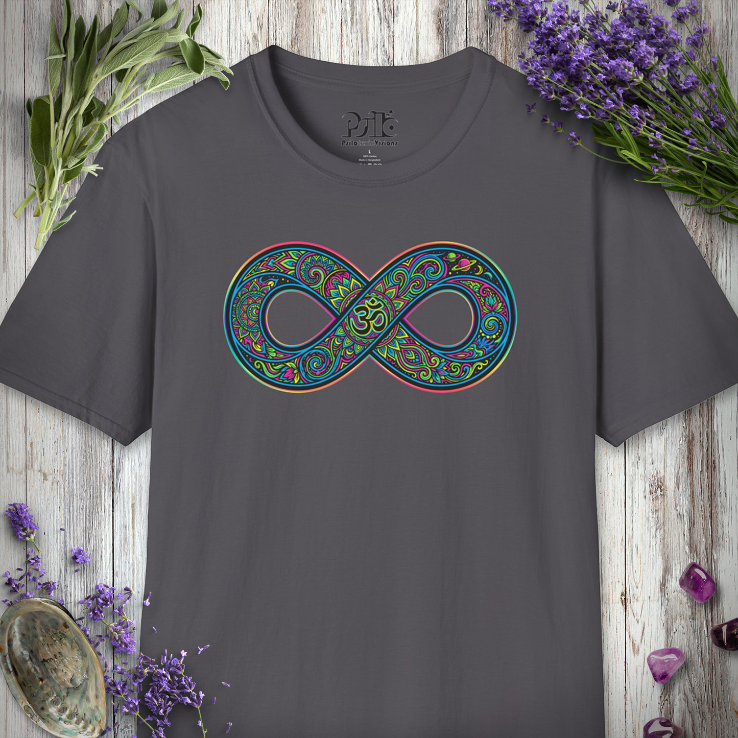 "Infinite Om Space Mandala" T-SHIRT