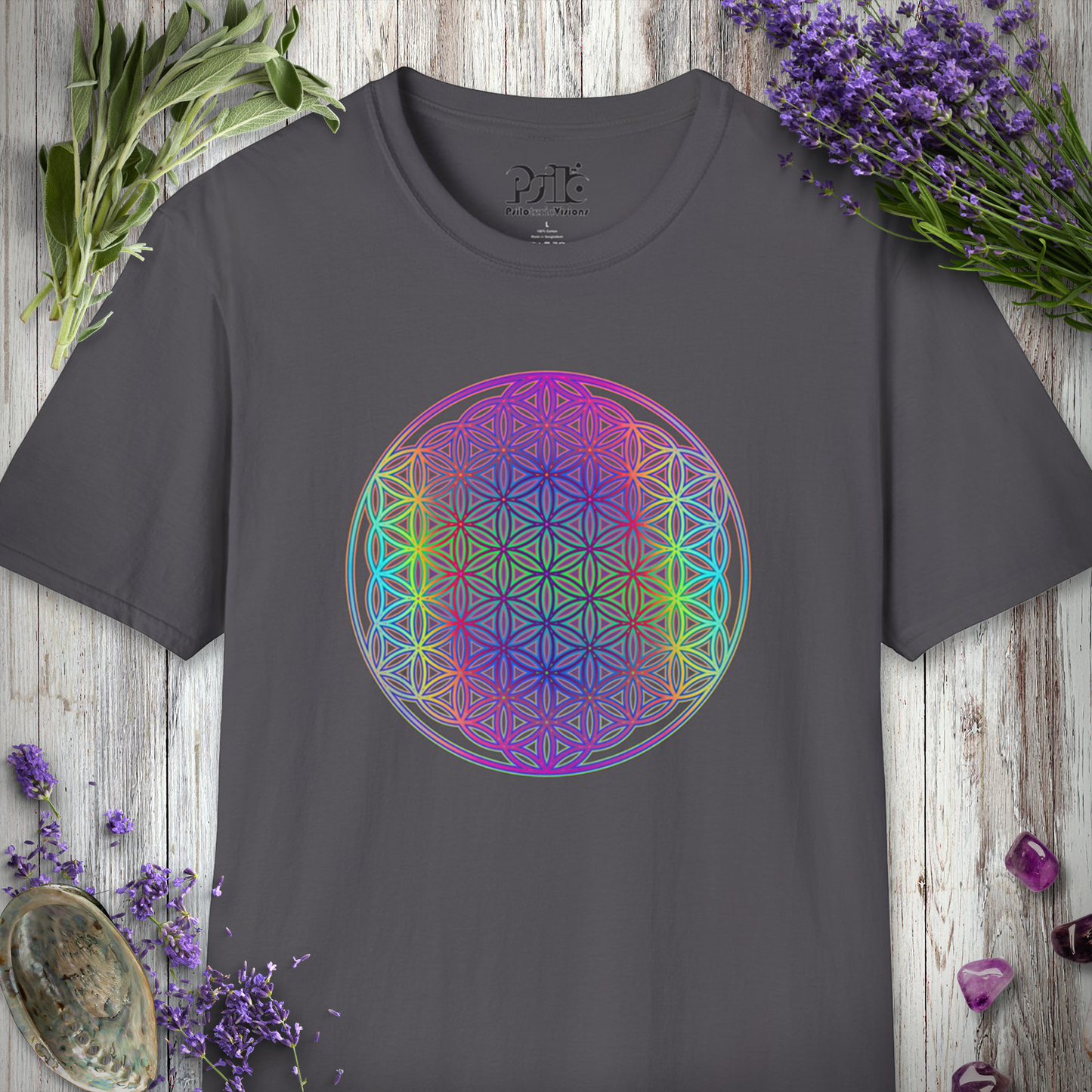"Psy Flower of Life 48" T-SHIRT