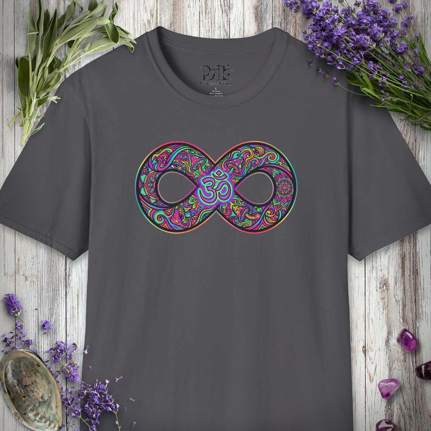 "Infinite Om Mushrooms" T-SHIRT