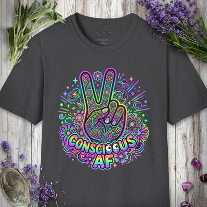 "Conscious AF Googly Peace" T-SHIRT