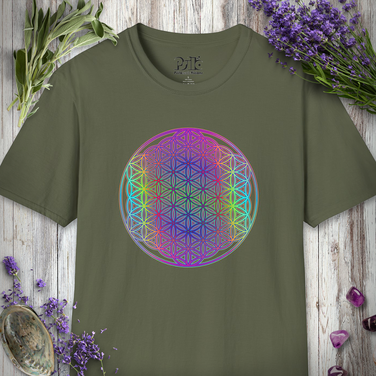 "Psy Flower of Life 48" T-SHIRT