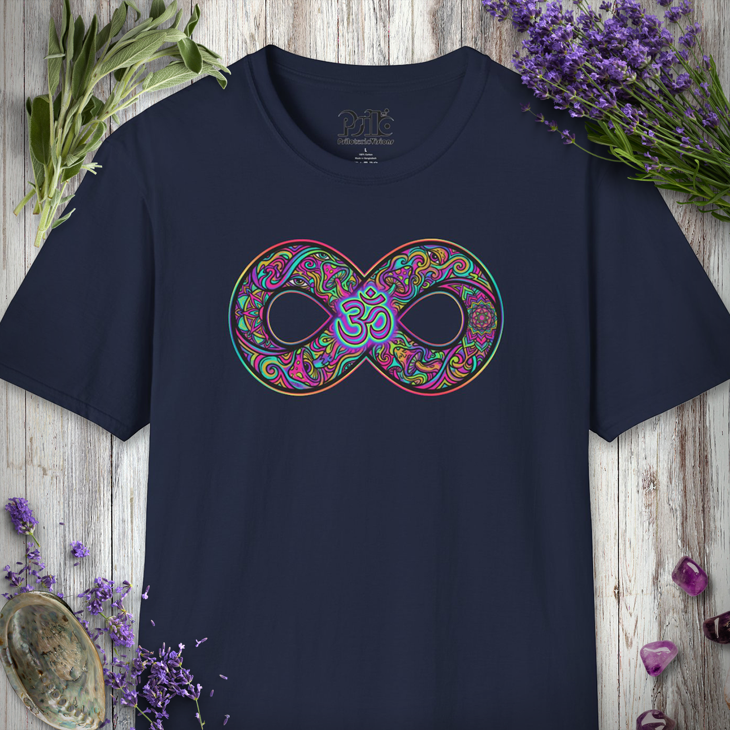 "Infinite Om Mushrooms" T-SHIRT