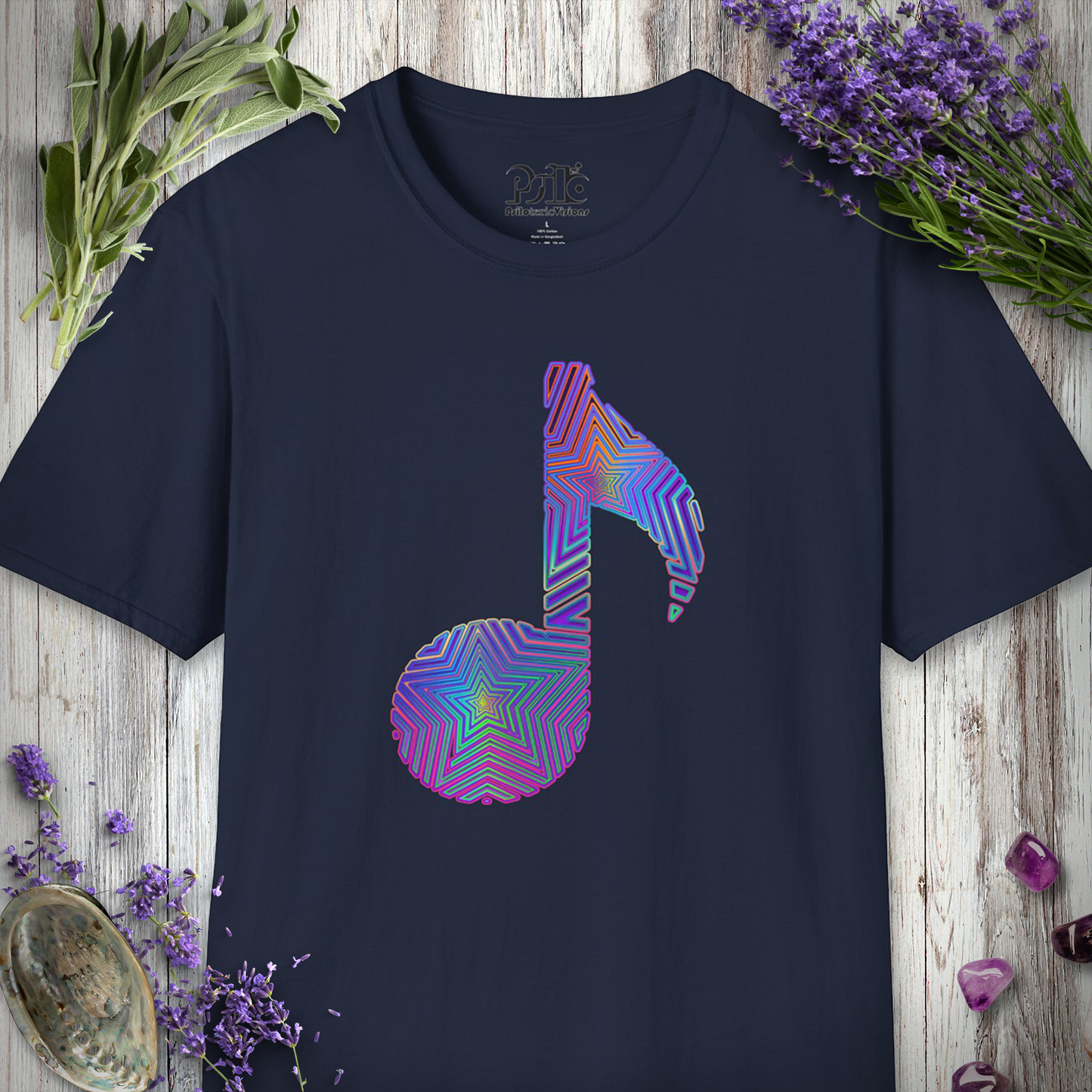 "Music Note Optical Star" T-SHIRT