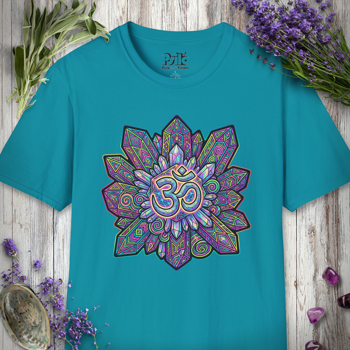 "Om Crystal Cluster" T-SHIRT