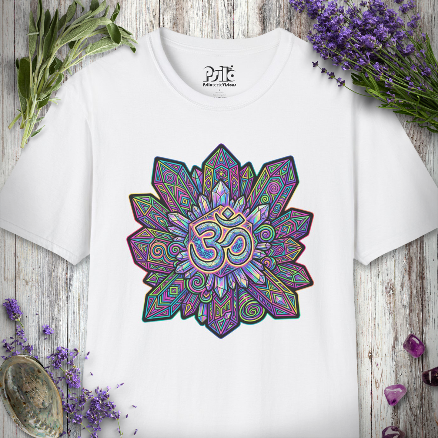 "Om Crystal Cluster" T-SHIRT