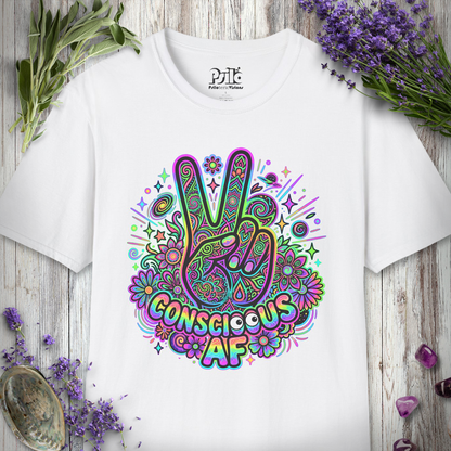 "Conscious AF Googly Peace" T-SHIRT