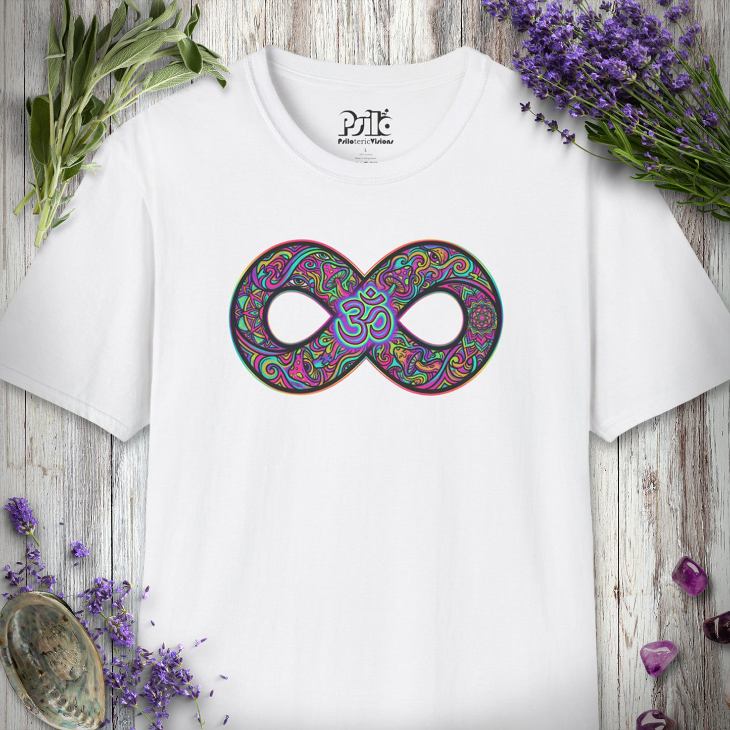 "Infinite Om Mushrooms" T-SHIRT