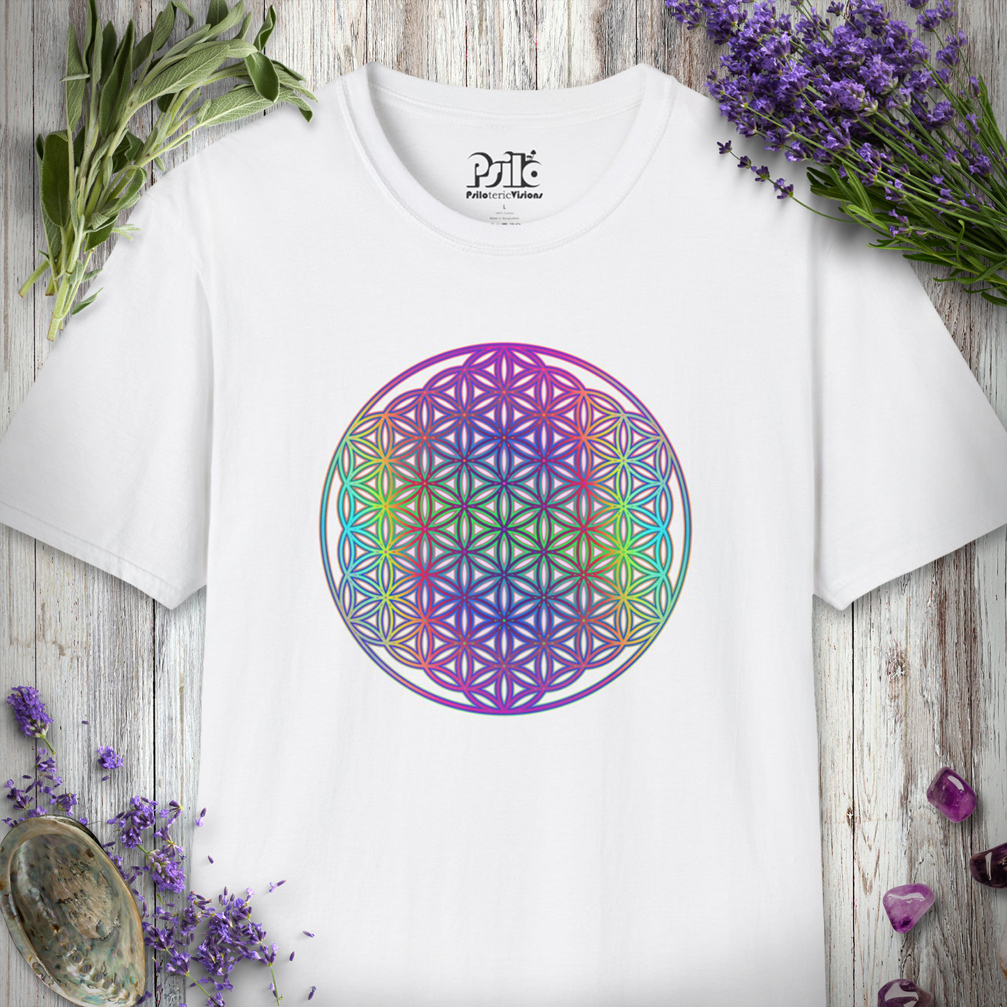 "Psy Flower of Life 48" T-SHIRT