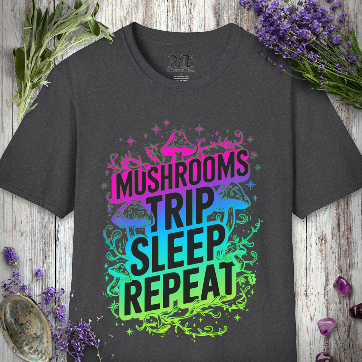 Mushrooms Trip Sleep Repeat T-Shirt