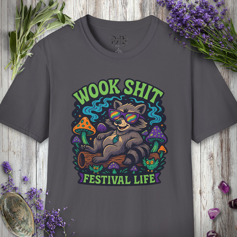 "Wook Life Raccoon" T-SHIRT