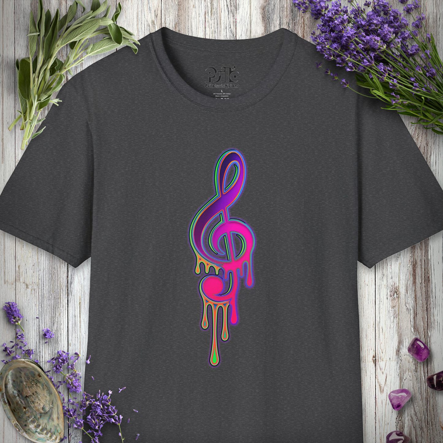 "Melting Treble Clef" T-SHIRT