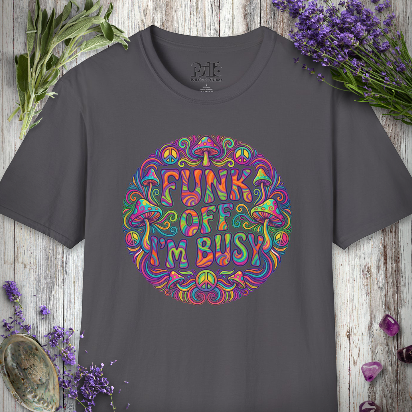 "Funk Off I'm Busy (Circle)" T-SHIRT