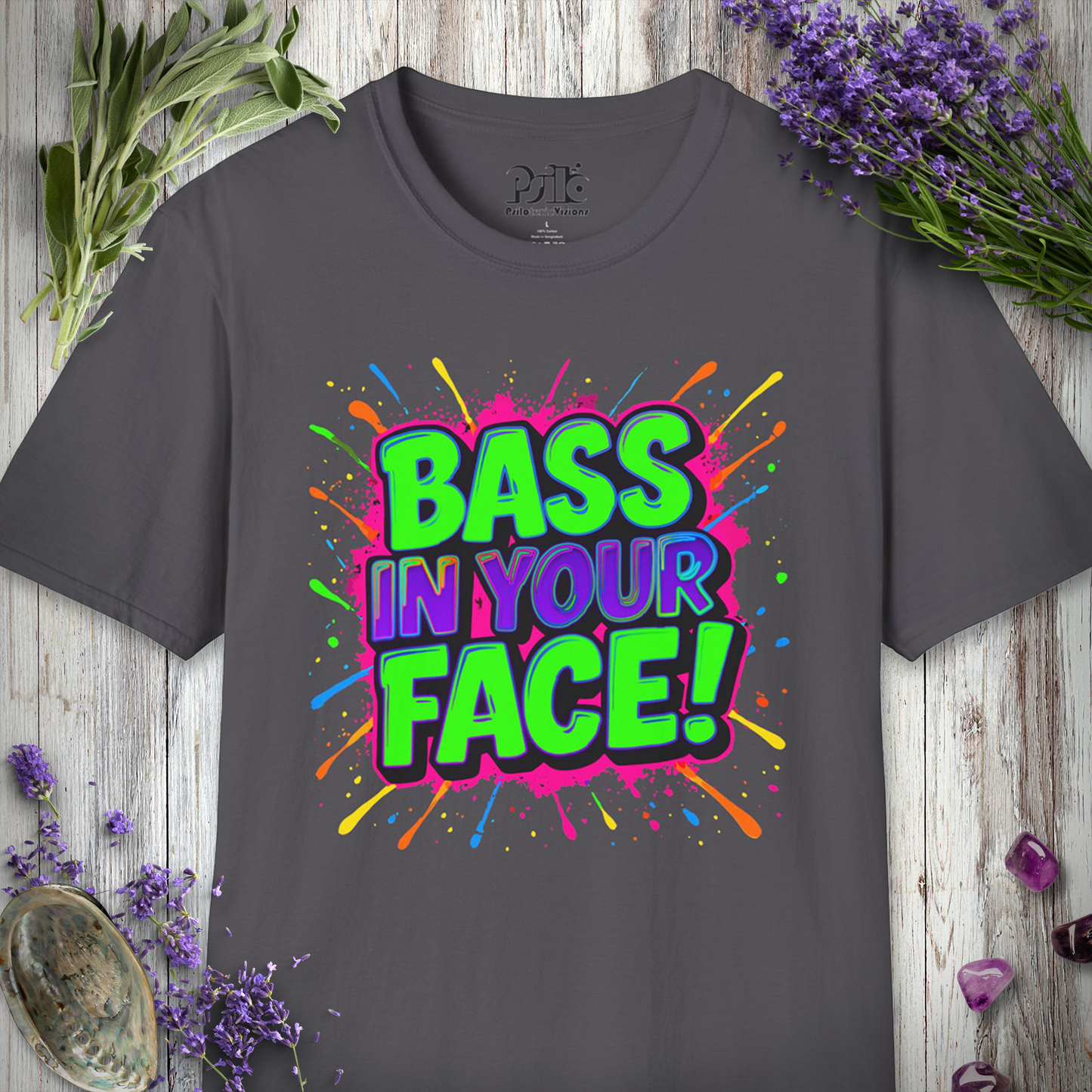 "Bass In Your Face (Paint)" T-SHIRT