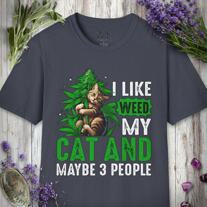 Cat & 3 People T-SHIRT