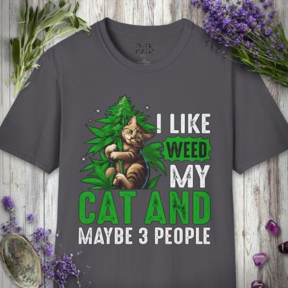 Cat & 3 People T-SHIRT