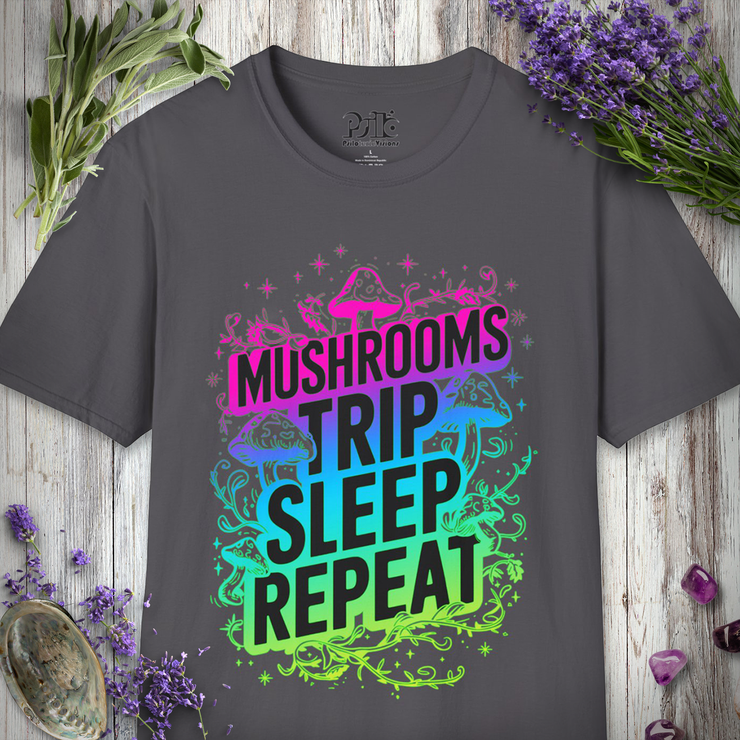 Mushrooms Trip Sleep Repeat T-Shirt