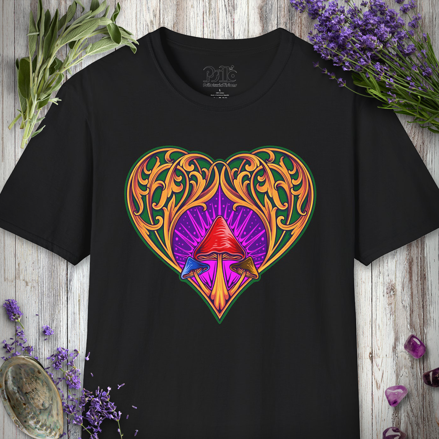 Mushroom Heart Ornament T-SHIRT