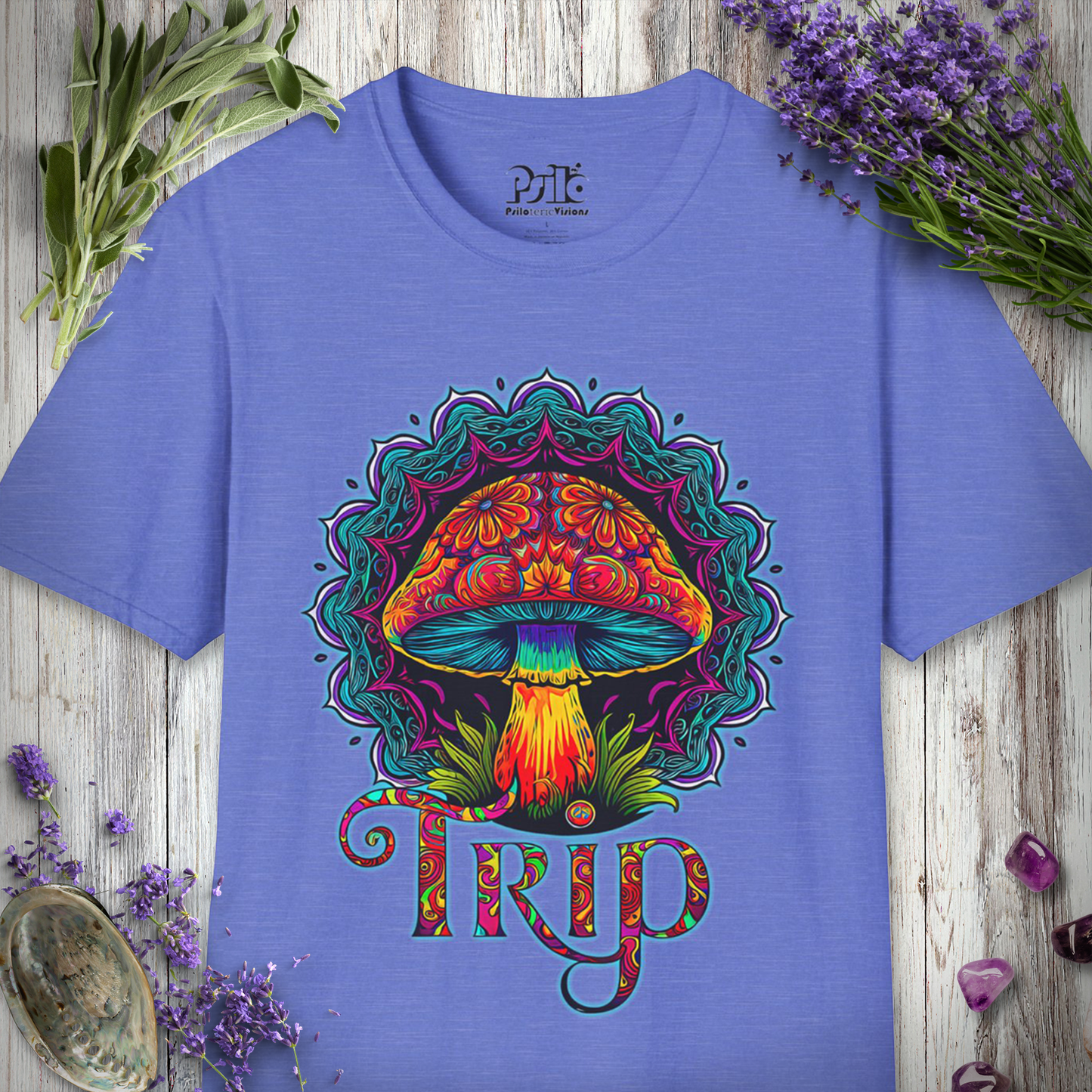 Mushroom Trip Mandala T-SHIRT