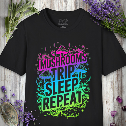 Mushrooms Trip Repeat T-SHIRT
