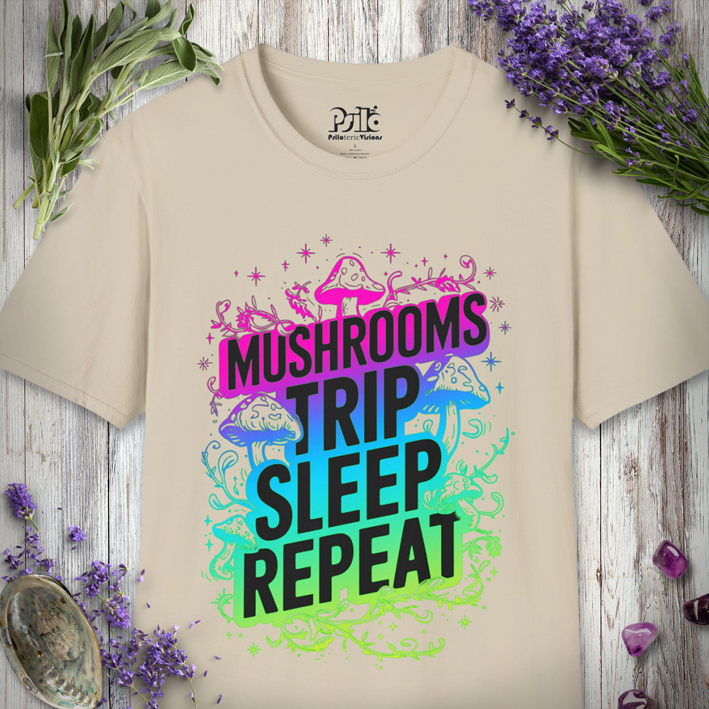 Mushrooms Trip Sleep Repeat T-Shirt